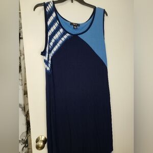 Style & Co Tie Dye Colorblock Maxi Dress